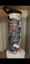 Load image into Gallery viewer, 30oz Skinny tumbler with Dual Lids- Girls who love books/ Find her soul

