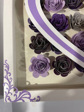 Load image into Gallery viewer, Handmade Flower shadow box- Love with Heart Purple
