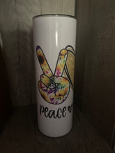 Load image into Gallery viewer, 20 oz Tumbler Peace Love Sunshine
