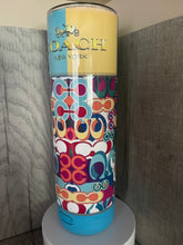 Load image into Gallery viewer, 20oz Skinny tumbler- Bluetooth speaker- Multicolor Coach
