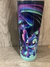 Load image into Gallery viewer, 20 oz Graphic Glow in the Dark Tumbler-  Dragon and Stitch
