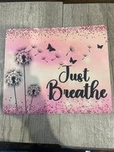 Load image into Gallery viewer, Graphic Mouse Pad- Dandelion Butterfly Just Breathe
