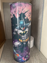 Load image into Gallery viewer, 20 oz Graphic Tumbler- Batman busting Through Wall
