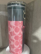 Load image into Gallery viewer, 20 oz Graphic Tumbler-Pink Coach with heart
