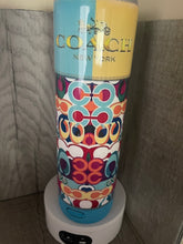 Load image into Gallery viewer, 20oz Skinny tumbler- Bluetooth speaker- Multicolor Coach
