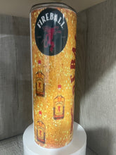 Load image into Gallery viewer, 20 oz Graphic Tumbler- This Girl Runs on Fireball Messy Bun
