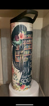 Load image into Gallery viewer, 30oz Skinny tumbler with Dual Lids- Girls who love books/ Find her soul

