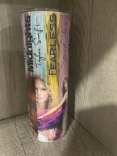 Load image into Gallery viewer, 20 oz Graphic Tumbler- Taylor Swift Multi Album
