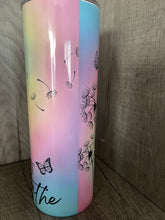 Load image into Gallery viewer, 20 oz Graphic Tumbler- Just breathe Dandelion snf Butterfly
