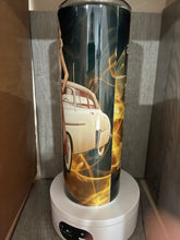 Load image into Gallery viewer, 20 oz Graphic Tumbler- Hot Rod Pin Up Girl I’ll try anything once
