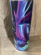 Load image into Gallery viewer, 20 oz Graphic Glow in the Dark Tumbler-  Dragon and Stitch
