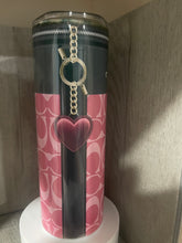 Load image into Gallery viewer, 20 oz Graphic Tumbler-Pink Coach with heart

