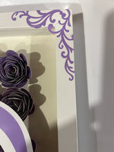Load image into Gallery viewer, Handmade Flower shadow box- Love with Heart Purple
