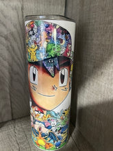 Load image into Gallery viewer, 20oz Graphic Tumbler- Ash and pocket monsters
