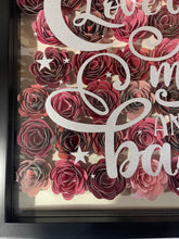 Load image into Gallery viewer, Handmade Flower shadow box- Love you to the moon and back
