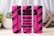 Load image into Gallery viewer, 20 oz Graphic Tumbler- Sarcasm Caution 13
