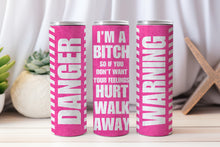Load image into Gallery viewer, 20 oz Graphic Tumbler- Sarcasm Danger 14
