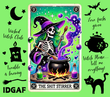 Load image into Gallery viewer, 20 oz Graphic Tumbler- Sarcasm Skeleton Witch 17
