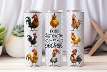 Load image into Gallery viewer, 20 oz Graphic Tumbler- Sarcasm Funny rooster 38
