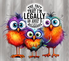 Load image into Gallery viewer, 20 oz Graphic Tumbler- Sarcasm Funny bird 39
