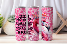 Load image into Gallery viewer, 20 oz Graphic Tumbler- Sarcasm Funny flamingo 41
