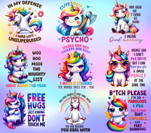 Load image into Gallery viewer, 20 oz Graphic Tumbler- Sarcasm Funny unicorn 46
