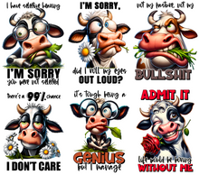 Load image into Gallery viewer, 20 oz Graphic Tumbler- Sarcasm Funny Cow 48

