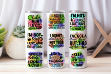 Load image into Gallery viewer, 20 oz Graphic Tumbler- Sarcasm Funny phrases 51
