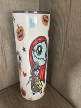 Load image into Gallery viewer, 20oz Graphic Tumbler- Jack, Sally and Oggie Boogie Doll
