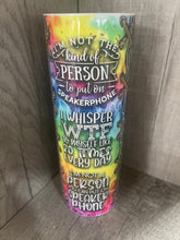 Load image into Gallery viewer, Graphic 20 oz Tumbler- Humor Funny IDGAF
