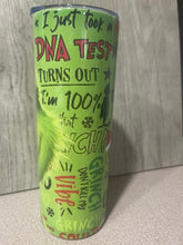Load image into Gallery viewer, Graphic 20 oz Tumbler- Grinch Christmas DNA
