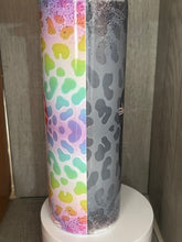 Load image into Gallery viewer, 20oz Skinny tumbler with Dual Lids- Wednesday Black and rainbow

