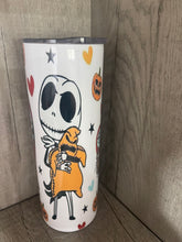 Load image into Gallery viewer, 20oz Graphic Tumbler- Jack, Sally and Oggie Boogie Doll
