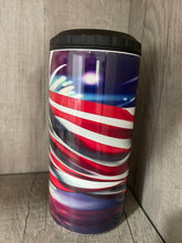 Load image into Gallery viewer, Can Cooler- 4 in 1- Graphic Tumbler- American Flag- Fireworks
