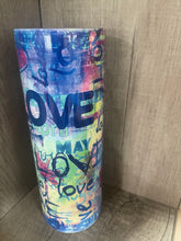Load image into Gallery viewer, Graphic 20 oz Tumbler- Love Graffiti Design
