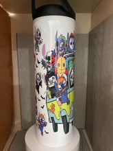 Load image into Gallery viewer, 30oz Skinny tumbler with Dual Lids- Stitch Scary Movie, Halloween, Scream
