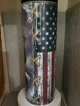 Load image into Gallery viewer, 30oz Skinny tumbler with Dual Lids- American Flag Eagle
