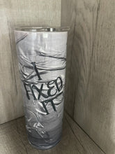 Load image into Gallery viewer, 20oz Graphic Tumbler- WD-40 Duct tape I fixed It
