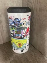 Load image into Gallery viewer, Can Cooler- 4 in 1- stitch scary movie scooby

