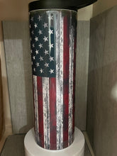 Load image into Gallery viewer, 30oz Skinny tumbler with Dual Lids- American Flag Eagle
