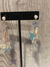 Load image into Gallery viewer, Earrings- Iridescent Star Sequin Clusters

