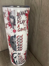 Load image into Gallery viewer, 20 oz Graphic Tumbler- Scary Movie Characters
