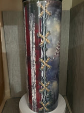 Load image into Gallery viewer, 30oz Skinny tumbler with Dual Lids- American Flag Eagle
