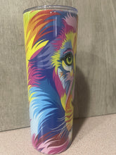 Load image into Gallery viewer, Graphic 20 oz Tumbler- Neon Lion- Lisa Frank Vibes
