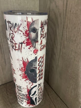 Load image into Gallery viewer, 20 oz Graphic Tumbler- Scary Movie Characters
