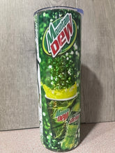 Load image into Gallery viewer, 20 oz Graphic Tumbler- This Girl Runs on Mountain Dew
