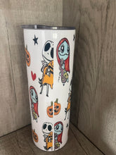 Load image into Gallery viewer, 20oz Graphic Tumbler- Jack, Sally and Oggie Boogie Doll
