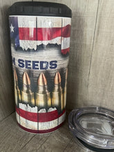 Load image into Gallery viewer, Can Cooler- 4 in 1- Graphic Tumbler- American Flag- Bullets
