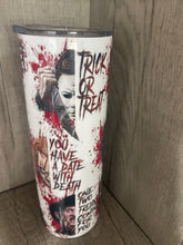 Load image into Gallery viewer, 20 oz Graphic Tumbler- Scary Movie Characters

