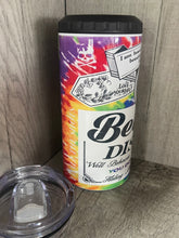 Load image into Gallery viewer, Can Cooler- 4 in 1- Graphic Tumbler- Beautiful Disaster Rainbow
